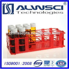 PP Vial Rack Red pour EPA VOA Vial